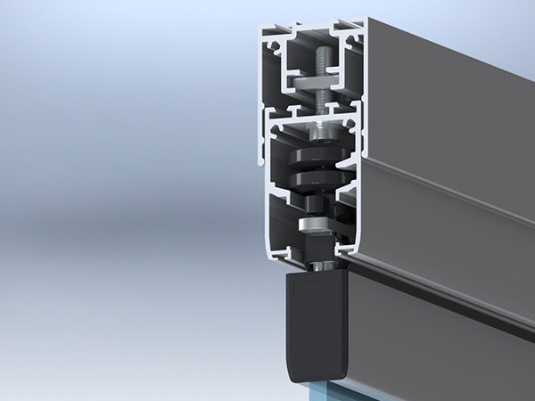 Top telescopic profile for height adjustments on profile and panels Top telescopic profile for height adjustments on profile and panels