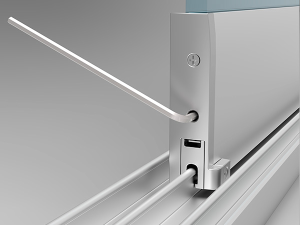 Quick and simple panel regulation (up to 5 mm)