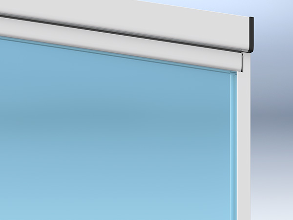 Lateral profile and covers for possible adjustment and extra water and wind proof